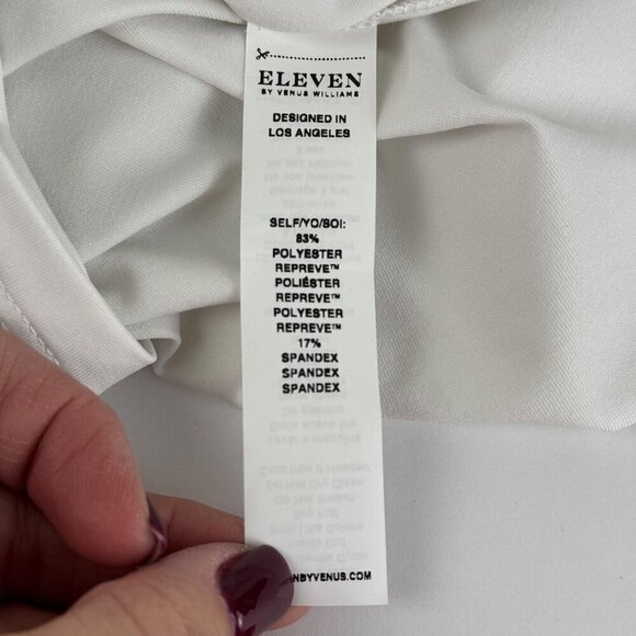 EleVen by Venus Williams NEW Peace Maker Tank White Women Lrg Activewear Tennis - Picture 6 of 9